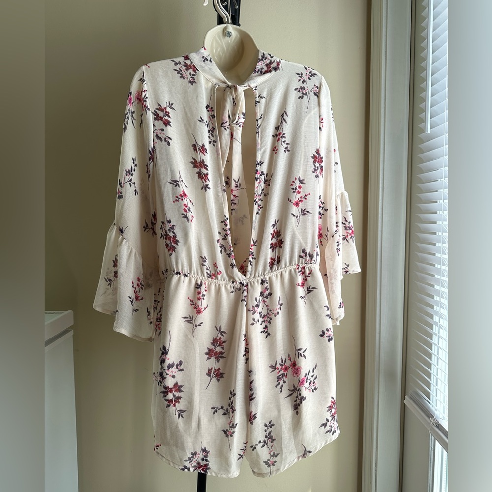 See through Flowery Romper - images shows FLAWS